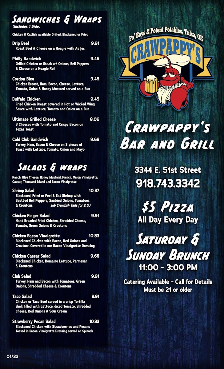 Crawpappy's Bar and Grill Menu - Image 2
