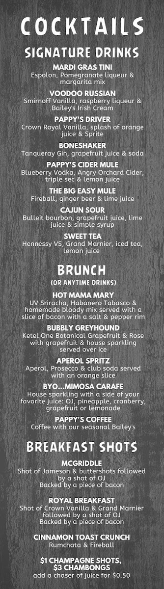 Crawpappy's Bar and Grill Menu - Image 4